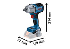 Bosch Professional 18V System Akku Drehschlagschrauber GDS 18V-450 HC (Anziehmoment 450 Nm, Losbrechmoment 800 Nm, ohne Akku/ Ladegerät)