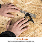 Evolution Gehrungssäge R210CMS | 1200 W Gehrungssäge | Inkl. Ø 210 mm HM-Sägeblatt Multi-Material-Schneiden Holz, Aluminium, Stahl, Kunststoff | 0°- 45° Fase und 45°- 45° Gehrungswinkel | Kappsäge