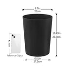 Cetomo 7.2L*6 Mülleimer, Abfalleimer, Papierkorb, Müllbehälter, Plastikmülleimer, Abfallbehälter für Papierabfall, Büro, Schlafzimmer, Kunststoff (PP), Schwarz, 7.2L (21 x 17.3 x 26.5 cm), 6er Set