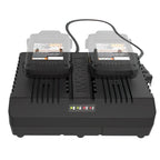 WORX WA3883 Original Dual-Ladegerät – gleichzeitige Aufladen von 2X WORX 20V Akkus – 4A Ladestrom – 2 Lademodi – für alle PowerShare
