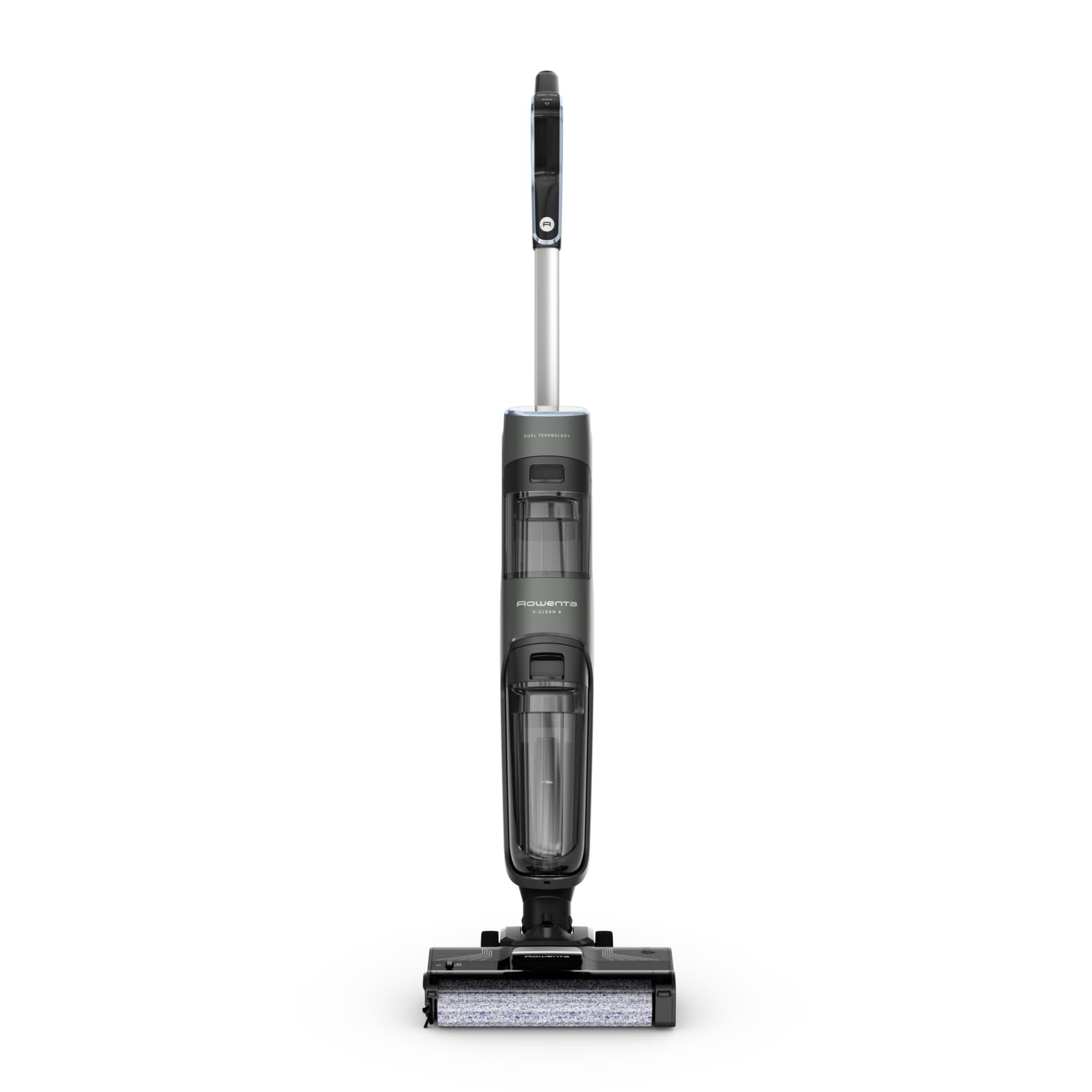Rowenta X-Clean 4 kabelloser Nass- und Trockenstaubsauger, 2-in-1 Reinigung, 50 Min. Leistung, intelligente Schmutzerkennung, Selbstreinigungssystem, Dunkelgrau, GZ5037WO