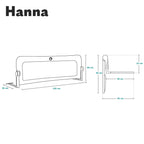 Lionelo Hanna Bettgitter Rausfallschutz 150 cm x 66 cm, zusammenklappbar um 180 Grad, luftiges Netz, einfache Montage, Standsafe-Blockade, SecureBelt, stabile Konstruktion