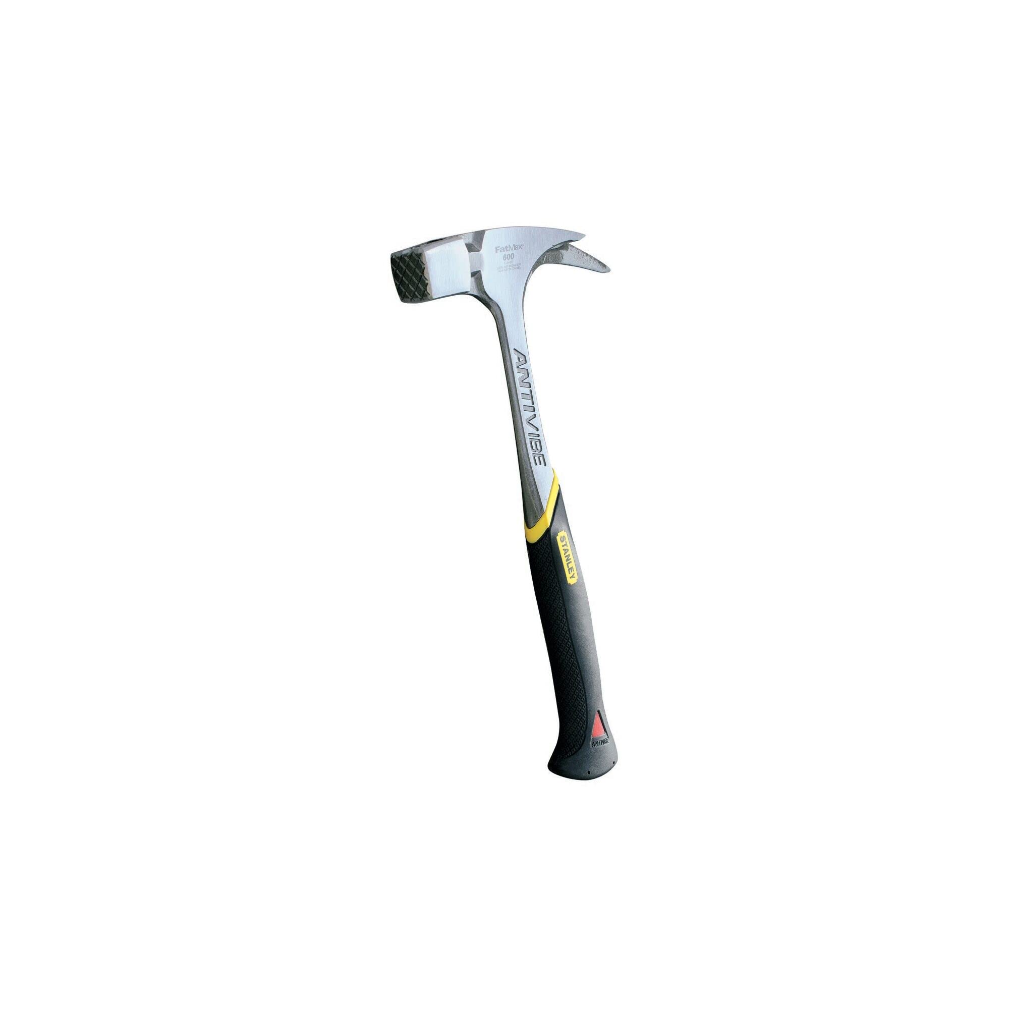 STANLEY FatMax Latthammer mit Dämpfung Antivibe (600 g Kopfgewicht, 340 mm Länge, ergonomischer DynaGrip-Griff, vibrationsgedämpft, mit magnetischem Nagelhalter) 1-51-937