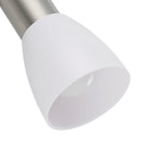 EGLO Steckdosenspot Dakar 3, Steckerleuchte, Steckdosenlampe aus Metall in Nickel-matt, Chrom und Kunststoff in Weiß, Lampe mit Schalter, E14 Fassung