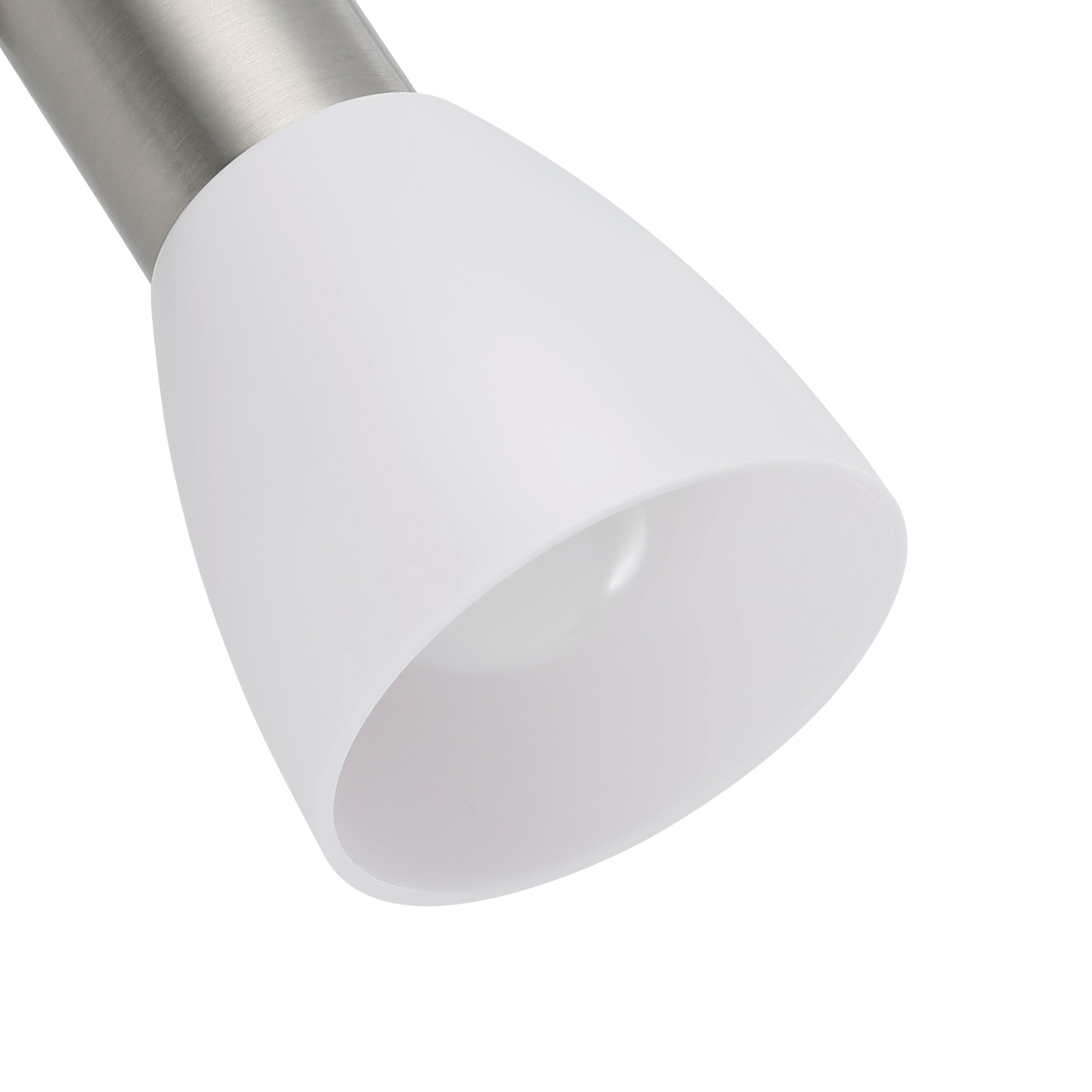 EGLO Steckdosenspot Dakar 3, Steckerleuchte, Steckdosenlampe aus Metall in Nickel-matt, Chrom und Kunststoff in Weiß, Lampe mit Schalter, E14 Fassung