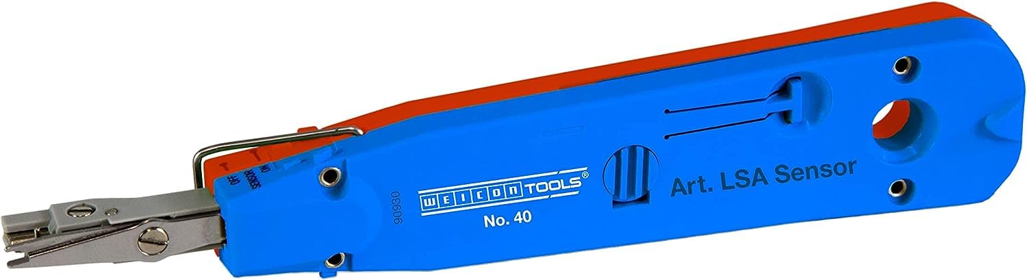 WEICON TOOLS LSA Sensor No. 40 | Anlegewerkzeug mit Sensor zur Beschaltung von LSA-Baureihen, Blau/Rot