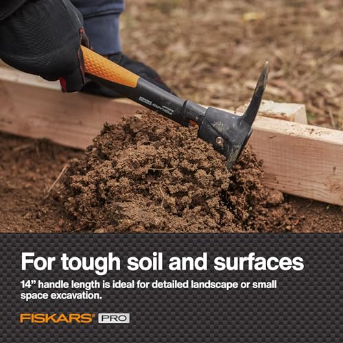 Fiskars 751220-1001 Pro IsoCore Hacke/Spitzhacke, 0,7 kg, Orange/Schwarz