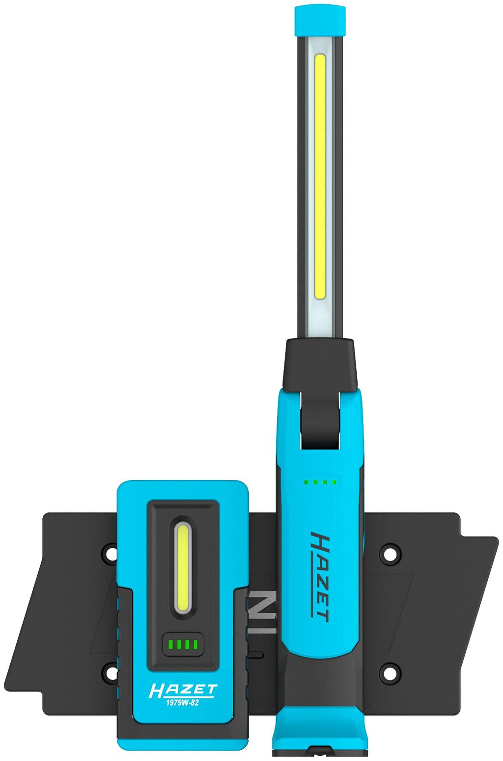 Hazet LED Lampen Satz 1979W1/3 | 3-teilig, Wireless charging | Effiziente und komfortable Ladefunktion durch optimierte Selbstpositionierung der Lampe auf dem Pad