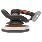 WORX Akku-Poliermaschine 20V WX856.9 – Elektrische Poliermaschine zum Polieren im Innen- und Außenbereich – Ohne Akku & Ladegerät – inkl. Auftrags- & Polierhaube – PowerShare universal kompatibel