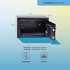 Yale Elektronischer Tresor - YSV/200/DB2 - Klein - Schwarz - Standardsicherheit