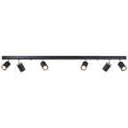 Lightbox Deckenlampe LED 6 flammig | Decken-Strahler mit schwenkbaren Spots | Lampe für Wohnzimmer, Küche oder Schlafzimmer (innen) | 6 x GU10 Fassung | aus Metall in Schwarz
