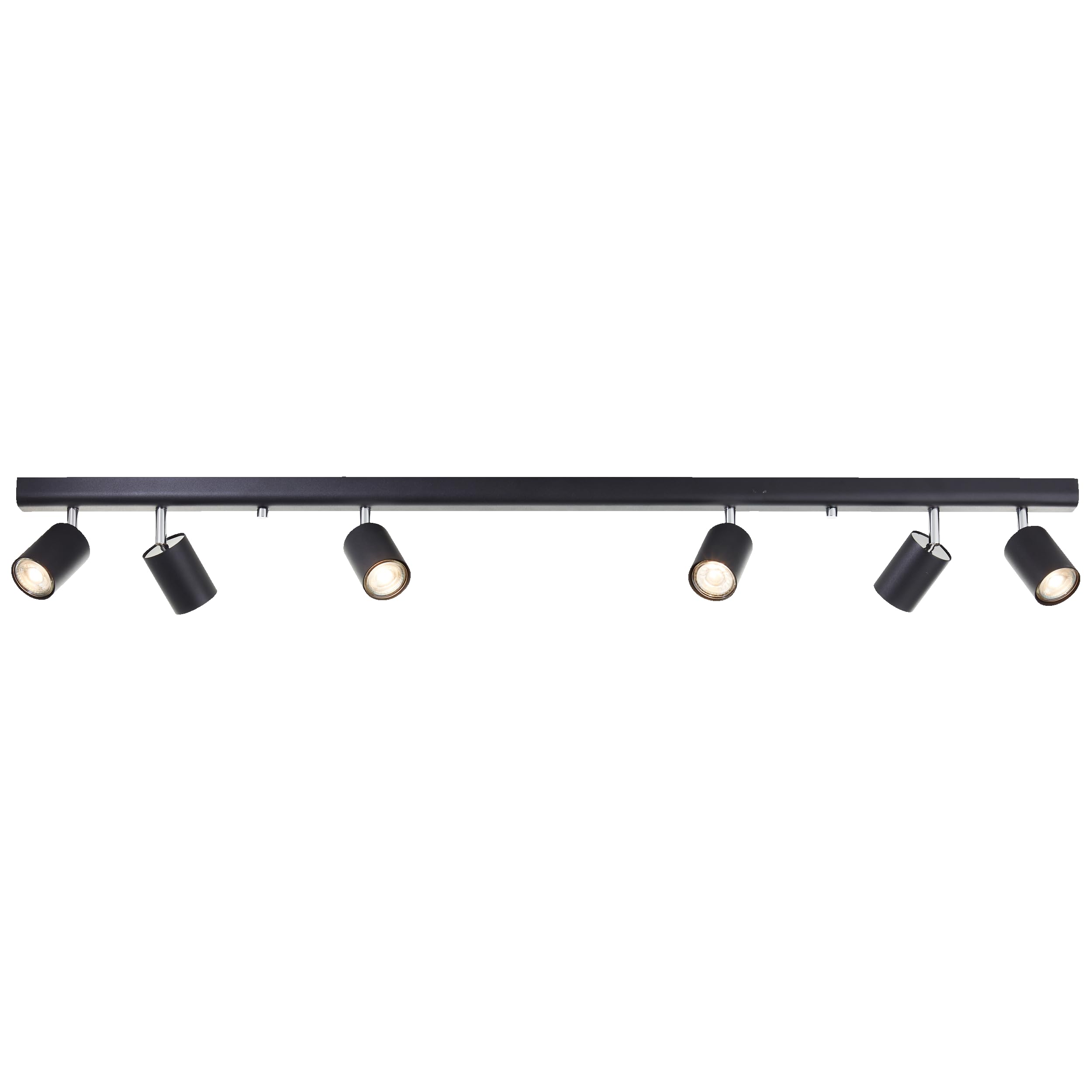 Lightbox Deckenlampe LED 6 flammig | Decken-Strahler mit schwenkbaren Spots | Lampe für Wohnzimmer, Küche oder Schlafzimmer (innen) | 6 x GU10 Fassung | aus Metall in Schwarz