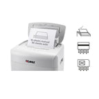 Dahle ShredMATIC 90 Aktenvernichter Autofeed (90 Blatt, P-4, Partikelschnitt, öl- und wartungsfrei, Automatischer Papiereinzug) lichtgrau/staubgrau