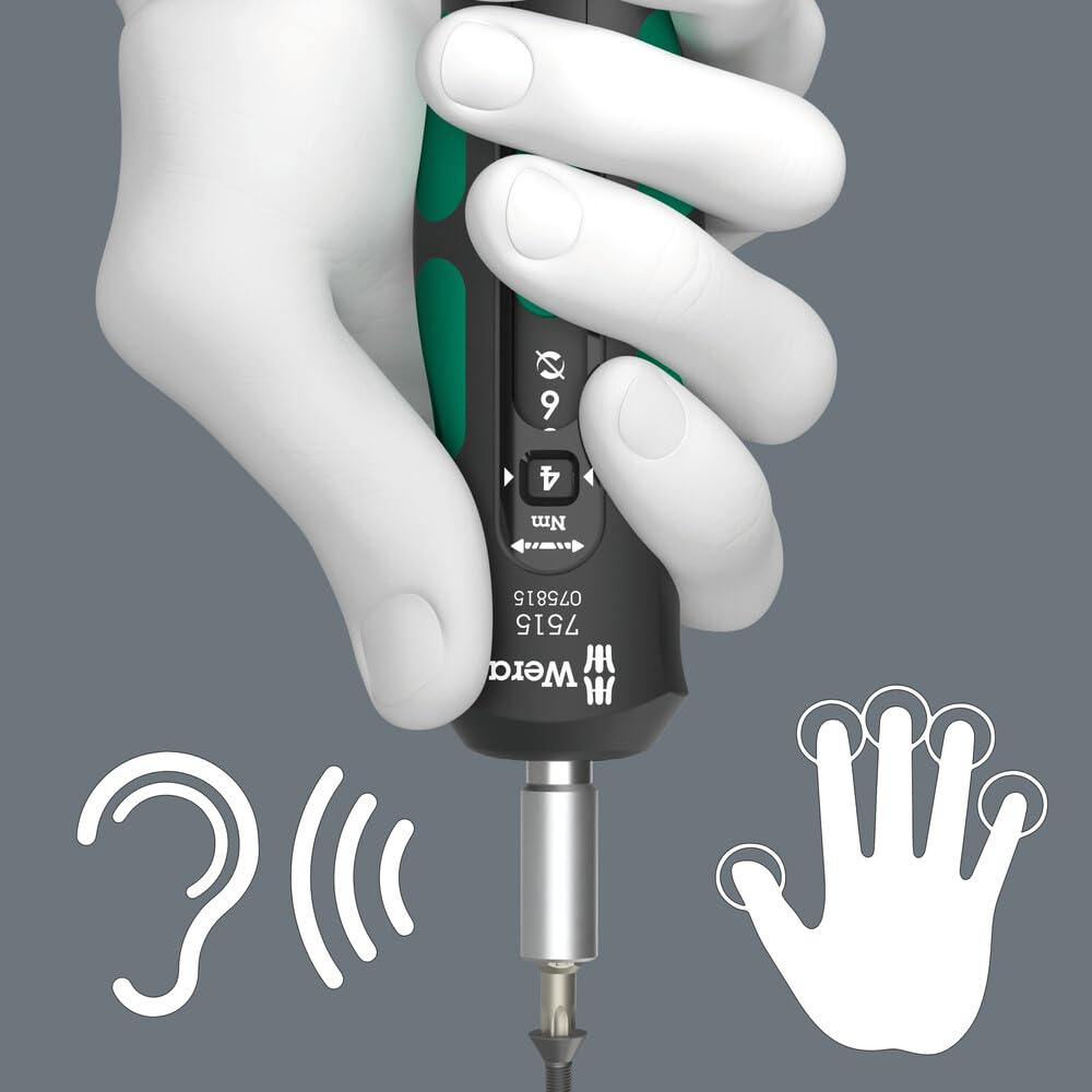 Wera 05075815001 7515 Kraftform Safe-Torque Speed Drehmomentschraubendreher, 2-6 Nm, 1/4" x 2,0-6,0 Nm x 147,5 mm