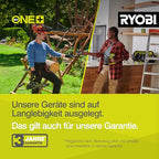 RYOBI 18 V ONE+ Akku-Exzenterschleifer RROS18-0, 125 mm Schleifteller, 2,5 mm Schwingkreis, Effiziente Farbentfernung, Kompatibel mit Werkzeugsystemen