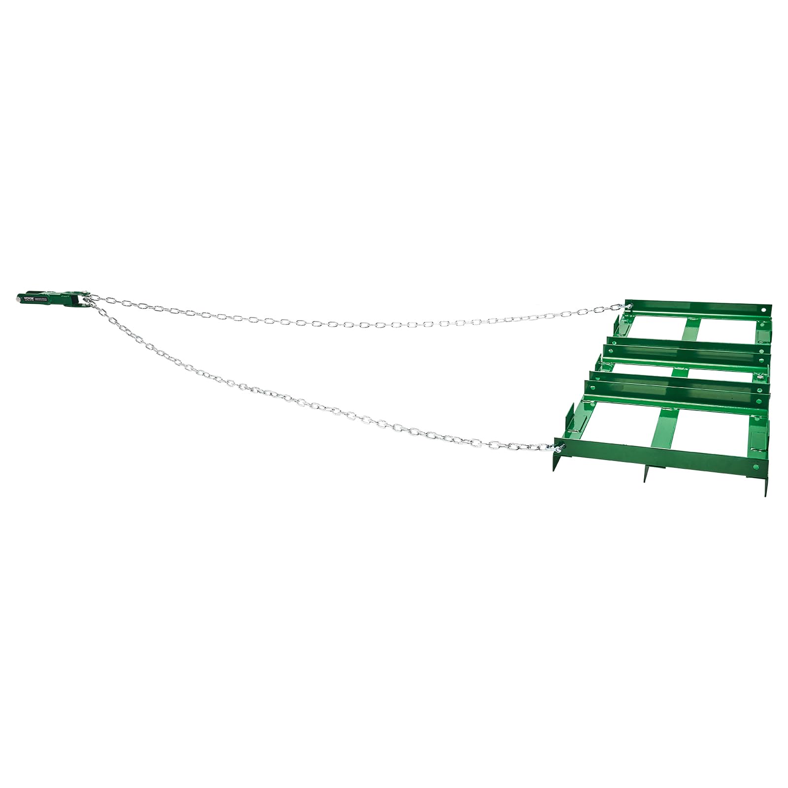 VEVOR Schleppegge, 1220x500x100 mm, Wiesenschleppe mit verstellbaren Stangen & 1830 mm Kette, Wiesenegge für Geländefahrzeuge, UTVs, Traktoren, Rasenmäher, Schleppwerkzeug zum Nivellieren des Rasens