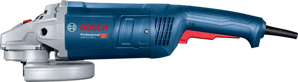 Bosch Professional Winkelschleifer GWS 22-230 J (Leistung 2.200 Watt, inkl. Zweilochschlüssel, Aufnahmeflansch, Spannmutter, Abdeckschutz, Zusatzhandgriff)