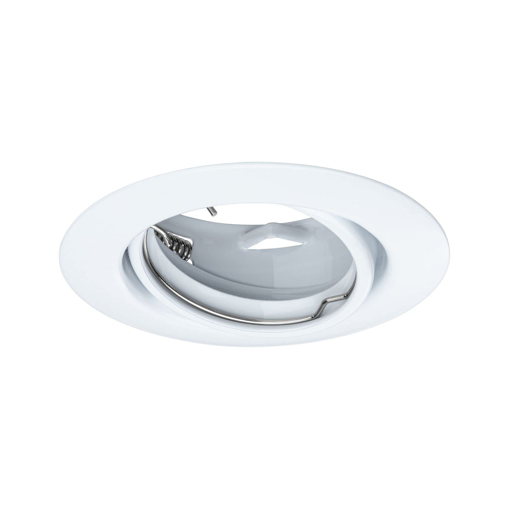 Paulmann 93400 Einbauleuchte Base rund schwenkbar max. 10x10W Einbaustrahler ohne Leuchtmittel Weiß Einbaulampe Metall Deckenspot GU10