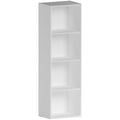 Vida Designs Oxford Bücherregal mit 4 Ebenen, würfelförmig, weiß, Holz-Regaleinheit für Büro, Wohnzimmermöbel