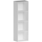 Vida Designs Oxford Bücherregal mit 4 Ebenen, würfelförmig, weiß, Holz-Regaleinheit für Büro, Wohnzimmermöbel