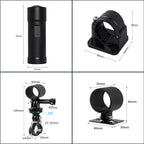 VSYSTO 2K Motorrad Fahrrad Helm Kamera, Tragbare WiFi wasserdichte Motorrad Dash Cam Action Cam, 170° Super Weitwinkel Nachtsicht SONYIMX335 Objektiv, WDR, G-Sensor, Loop Aufnahme (Black-K5X)