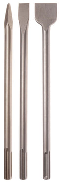 Projahn 844002 Meißel-Set Eco SDS-max 3-tlg. / Satz zum Trennen und Bearbeiten von Beton-/Mauerwerk/in Kunststoffbox/für Ab-/Durchbrucharbeiten und schwere Abrissarbeiten/optimale Standzeiten
