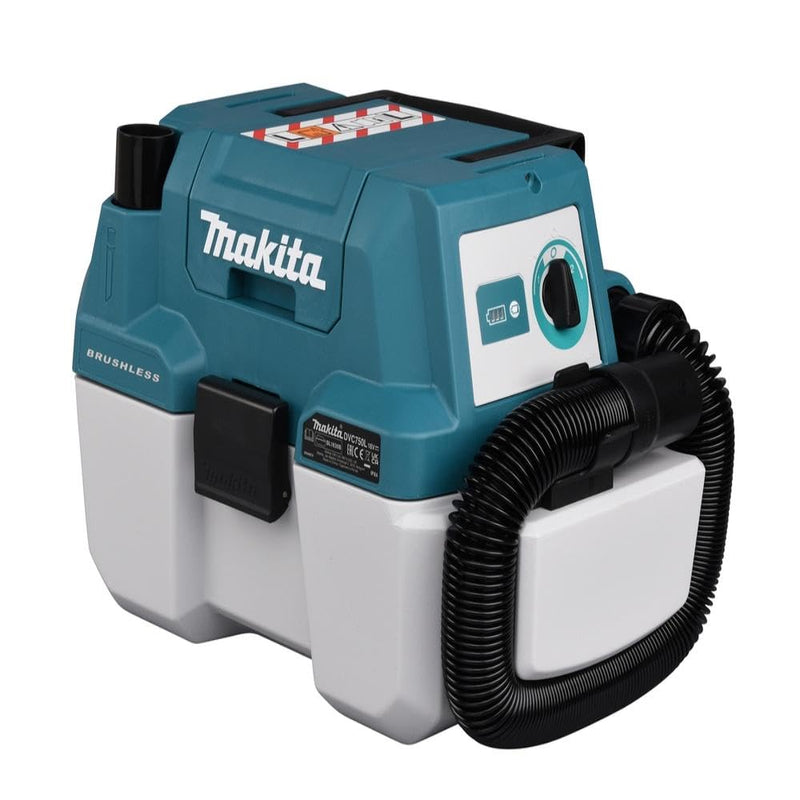 Makita, HEPA-Filter, DVC750LZ, Staubsauger DVC 750 LZ 18 Volt ohne Akku und Ladegerät, Grün/Schwarz, 4.5 liters