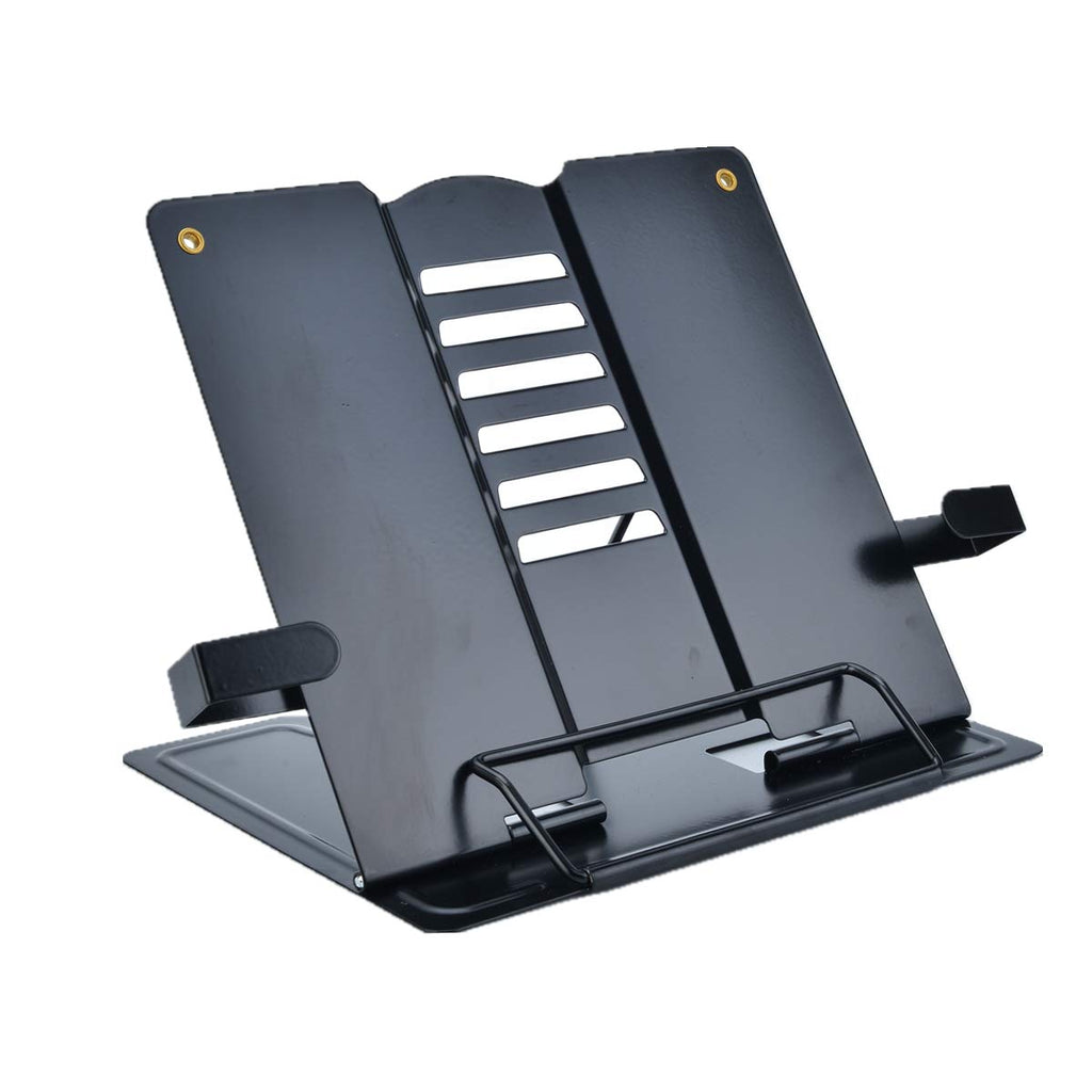Citmage Schreibtisch Buchständer Dokumentenhalter Heavy Duty Metall Leseständer Schwarz für Buch Magazin Menü iPad Musik Note Sprache Entwurf mit 6 verstellbaren Positionen (Upgrade Edition)