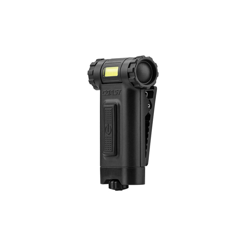 Coast HX4 LED-Klemmleuchte, 80 Lumen, zweifarbig (weißer oder roter Lichtstrahl), magnetisch, mit Strahlrotierung, schwarz