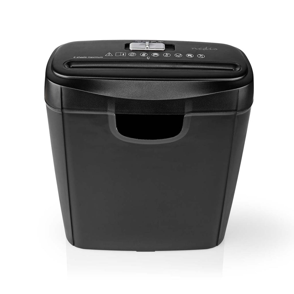 Aktenvernichter - 6x A4-Seiten - 10 l - Sicherheitsnorm: DIN 2-190 W - Schwarz
