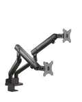 ICY BOX Monitor Halterung für 2 Monitore bis 32 Zoll (bis 8kg, VESA 75x75/100x100), Monitorständer aus Stahl, Schwenk-& Neigbar, Befestigung auf Tischplatte/Tischkante, IB-MS314-T