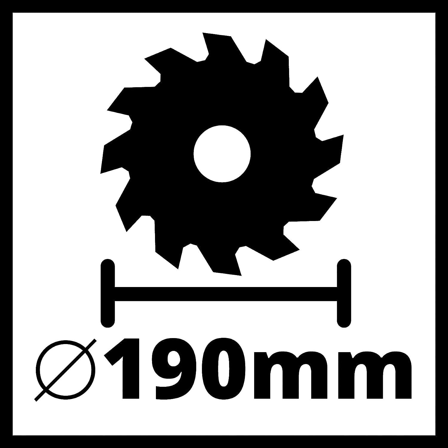Einhell Handkreissäge TE-CS 190/1 500 W, 5.500 min-1, werkzeuglose Einstellung, Großer Griffbügel, Alu-Sägetisch, Spindelarretierung, inkl. Hartmetall-Sägeblatt)
