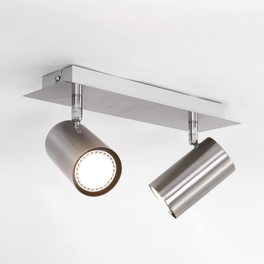 Trio Leuchten Balken in Nickel matt, Spotbalken 2-flammig, exklusiv 2xGU10, Länge: 30 cm 802400207