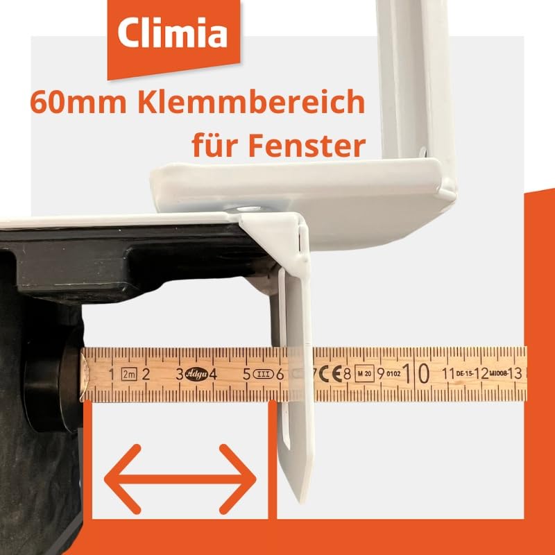 Climia CMK 1500 Note "Gut" auf Vergleich org-Klimaanlage für Wohnwagen bis 15 qm, Split Klimaanlage für Wohnmobil Camping. 5000 BTU/h, Klimagerät zum Entfeuchten, Energieeffiziensklasse A