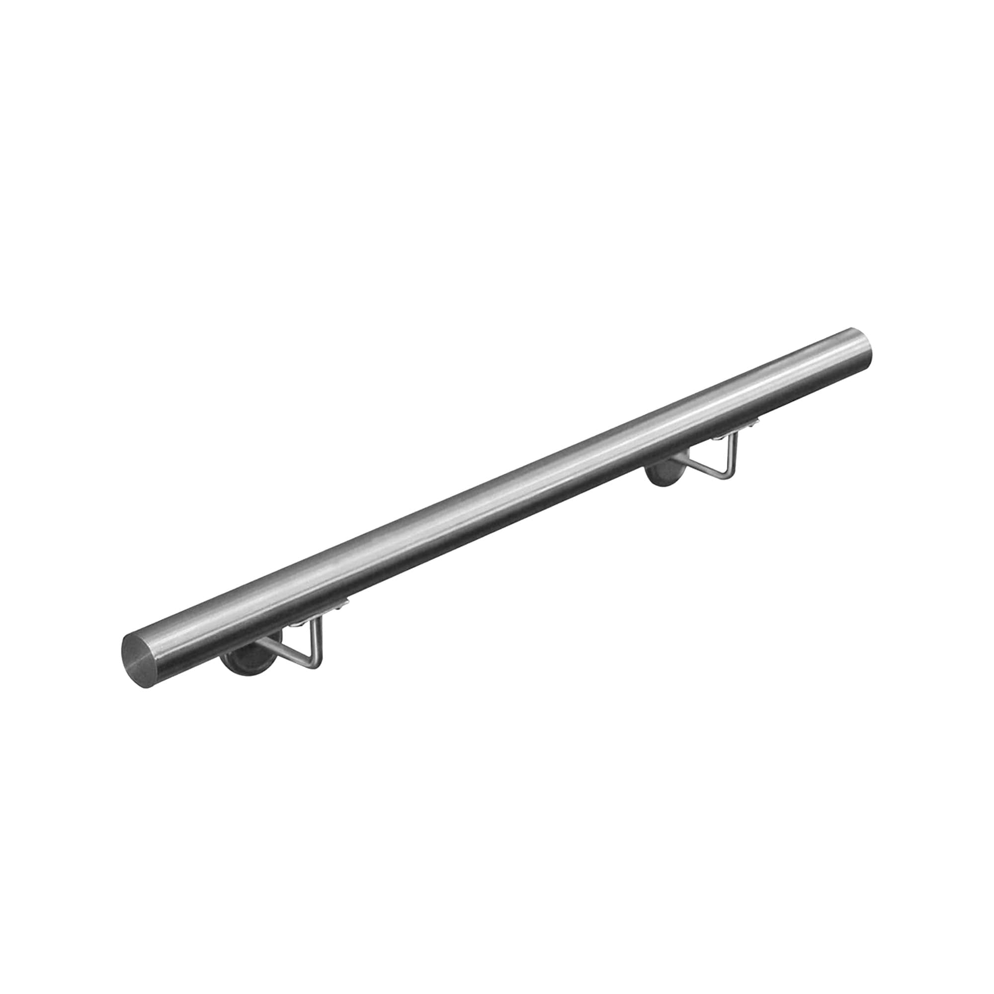 V2Aox Handlauf Treppengeländer aus Edelstahl, Durchmesser: 4,2 cm, Rostfrei & Wetterfest, Inklusive Montagematerial, Halter, Länge: 60 cm