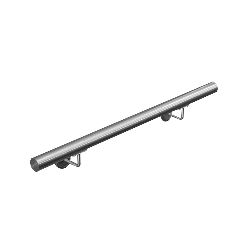 V2Aox Handlauf Treppengeländer aus Edelstahl, Durchmesser: 4,2 cm, Rostfrei & Wetterfest, Inklusive Montagematerial, Halter, Länge: 60 cm