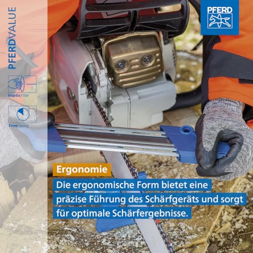PFERD Tools Kettensägeschärfgerät Chain Sharp CS-X, Feilen-ø 4,8 mm, 11098048 - Sägezahn und Tiefenbegrenzer in einem Arbeitsgang bearbeiten