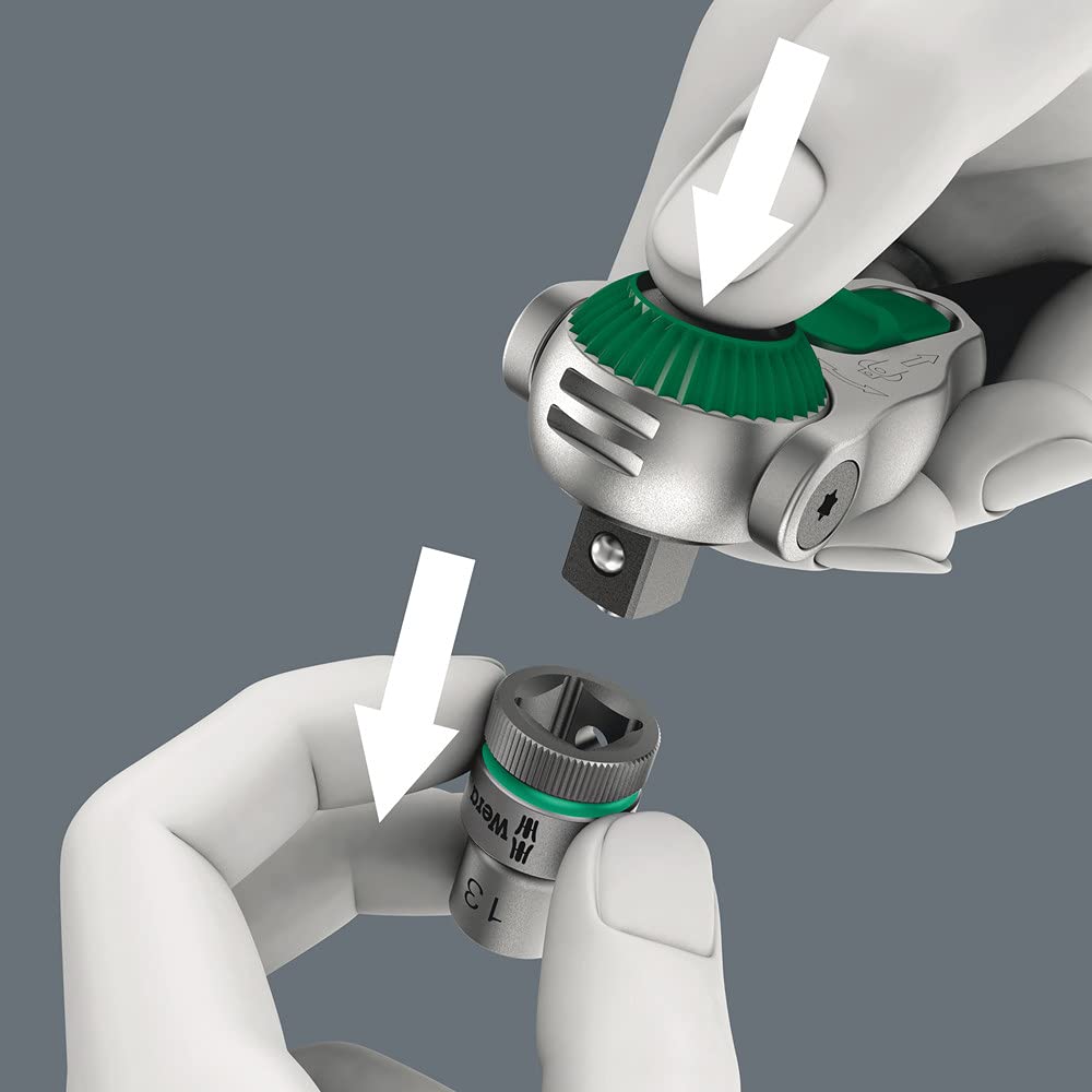 Wera Zyklop Speed-Knarre 8000 A mit 1/4"-Antrieb, 1/4 Zoll x 152 mm, 05003500001