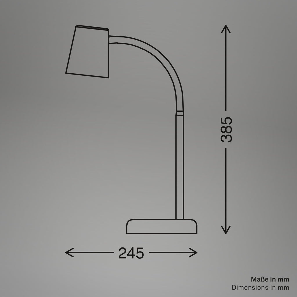 BRILONER – Nachttischlampe, Schreibtischlampe Schwenkbar, Tischlampe GU10 für Home Office mit Kabelschalter, Leselampe, Lindgrün