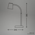 BRILONER – Nachttischlampe, Schreibtischlampe Schwenkbar, Tischlampe GU10 für Home Office mit Kabelschalter, Leselampe, Lindgrün