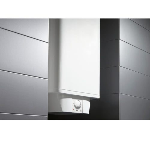 AEG Wandspeicher DEM 100 Basis, Warmwasserboiler 100 Liter, stufenlose Temperaturwahl, Schnellaufheiztaste, 230 V mit Stecker, VDE geprüft, 234199