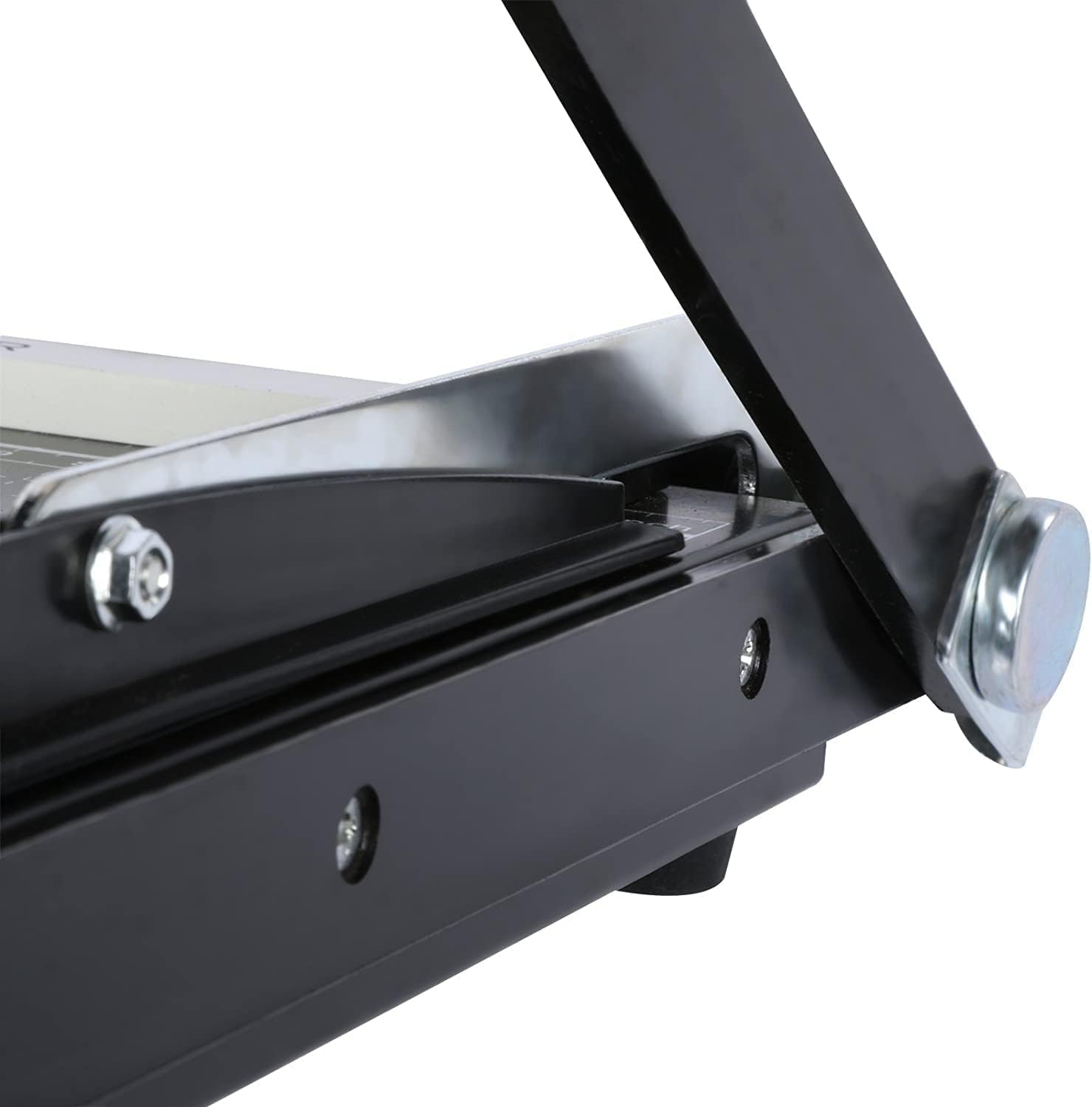 Papierschneider A4-B7,300-485mm Schnittlänge Guillotine Papierschneider für Karton Metallbasis mit Sicherheitsklingenverriegelung und Dual-Führung, 10-12 Blatt Kapazität (Schwarz 300mm)