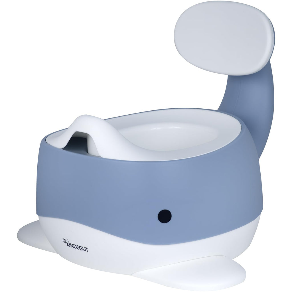 Kindsgut Kinder-Töpfchen, Babytopf WC/Klo, kinderfreundliches Wal-Design und dezente Farben, Toiletten-Training, Taubenblau