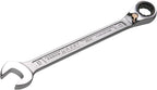 HAZET Ratschenschlüssel 606-19, Abtrieb: Außen-Doppel-Sechskant, Schlüsselweite: 19 mm, Betätigungswinkel (5°), Werkzeug für enge Schraubarbeiten an Fahrrad, Auto, etc.