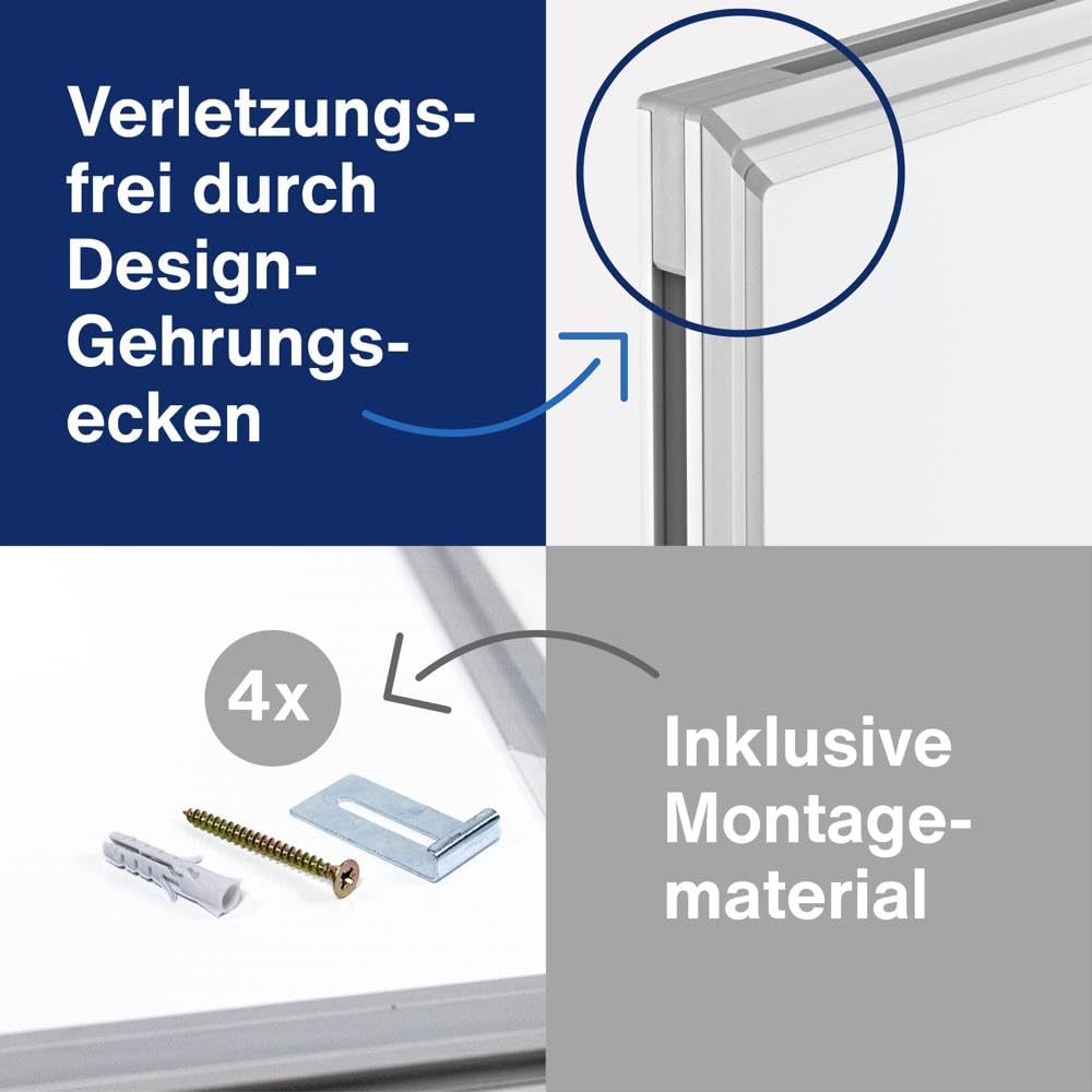 magnetoplan Design-Whiteboard SP | Magnettafel BxH 1800x1200 mm | Stabile, speziallackierte Stahloberfläche | Perfekte Schreibfläche | Bürobedarf | Memoboard für Büro- und Konferenzräume | Homeoffice