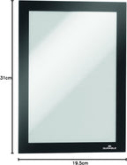 Durable Info-Rahmen Duraframe (A5, selbstklebend mit Magnetverschluss) 10 Stück, schwarz, 488101