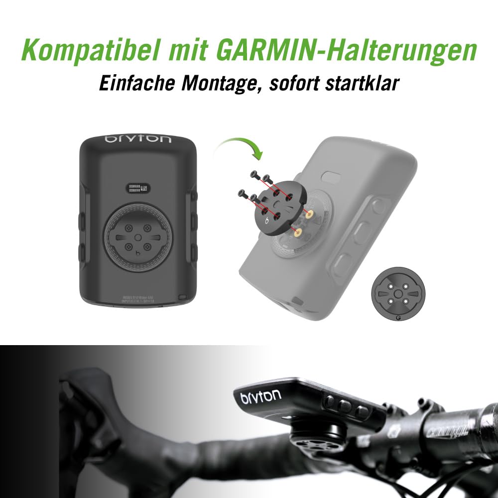 Bryton Rider 650 GPS-Fahrradcomputer, 2,8" Farb-Touchscreen, bis zu 33 Stunden Akkulaufzeit, vorinstallierte Europakarten, Abbiegen-Navigation, automatische Helligkeitsanpassung, ANT+/BLE