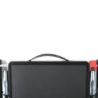 MSV - Klapptritt mit 2 Stufen aus Stahl - Tragfähigkeit 150 kg - GS-Sicherheitsnorm - rutschfest und kompakt - Ideal für Zuhause, Küche, Büro und Heimwerken - Schwarz