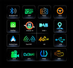 Erisin 8-Kern 4GB+64GB 7 Zoll Android 14 Autoradio GPS Navi DVD für VW Passat B6 T5 Golf 5/6 Polo 6R Tiguan Caddy T5 Jetta Seat Skoda Bluetooth CarPlay Android Auto WiFi 4G DSP DAB+ FM OBD2 CD Canbus