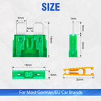 20 Stück 30A Standard Auto Sicherungen, Bolatus Flachsicherung Kfz Sicherungen Auto Sicherunge Stecksicherung Flachsicherungen Set mit 1 Sicherungszieher
